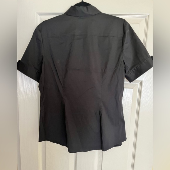 Theory Women’s Black Camp Shirt. Stretch Cotton Blend. Never Worn. Size XL $60 - Picture 2 of 4